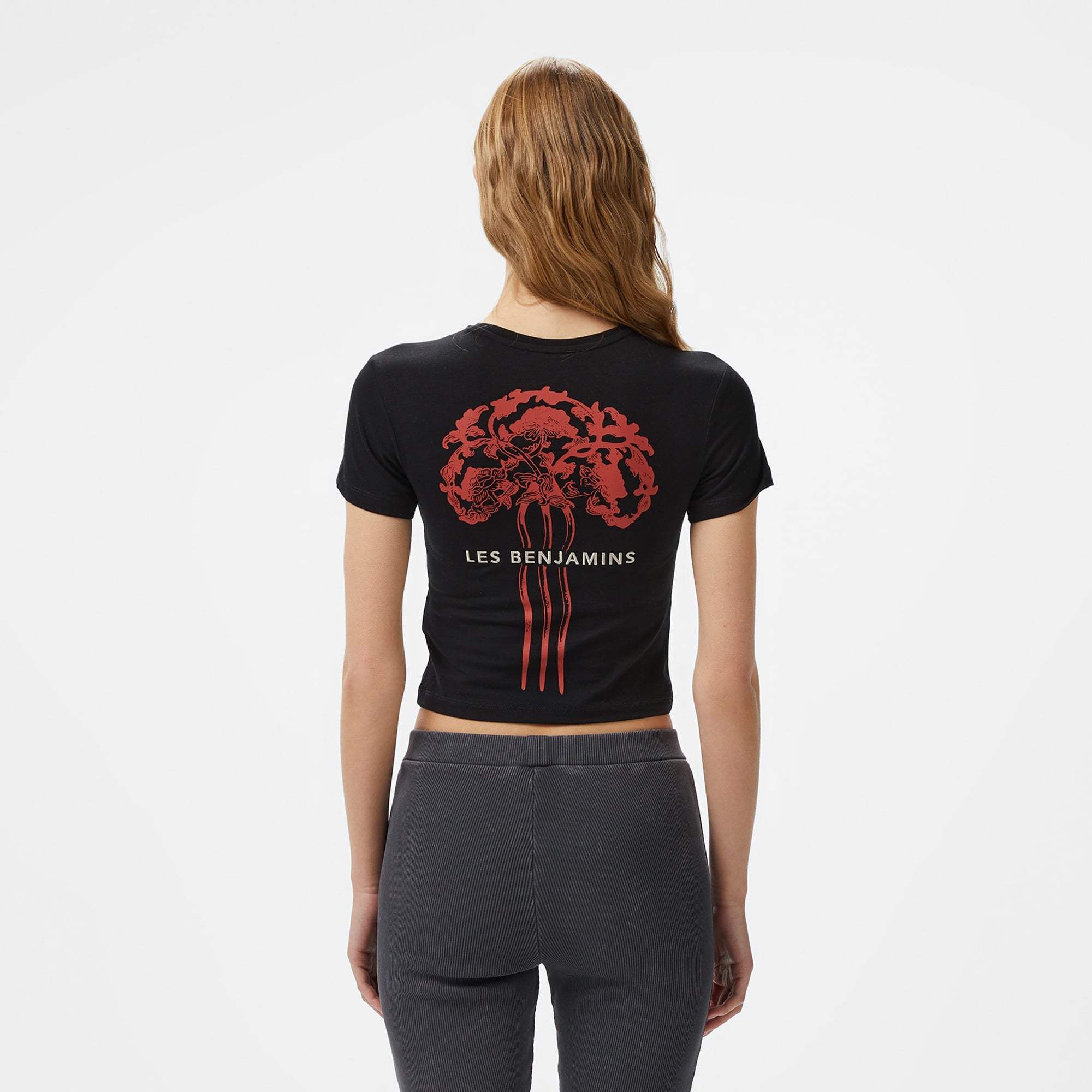 Les Benjamins 027 Kadın Siyah T-Shirt