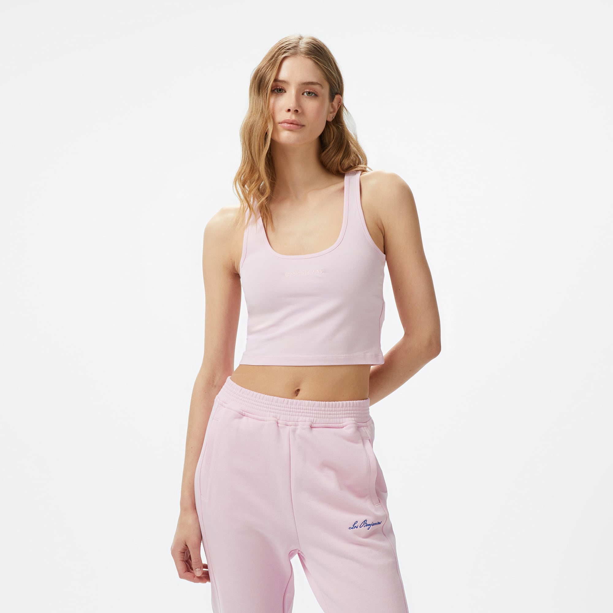  Les Benjamins Tank Top 011 Kadın Pembe T-Shirt