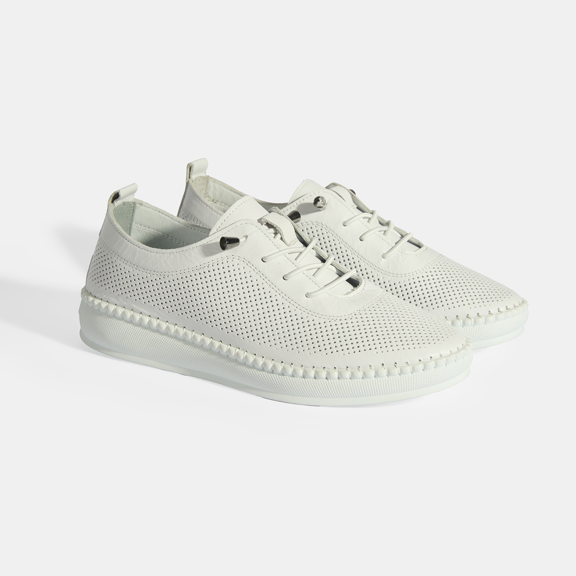 Kadın Beyaz Deri Günlük Ayakkabı