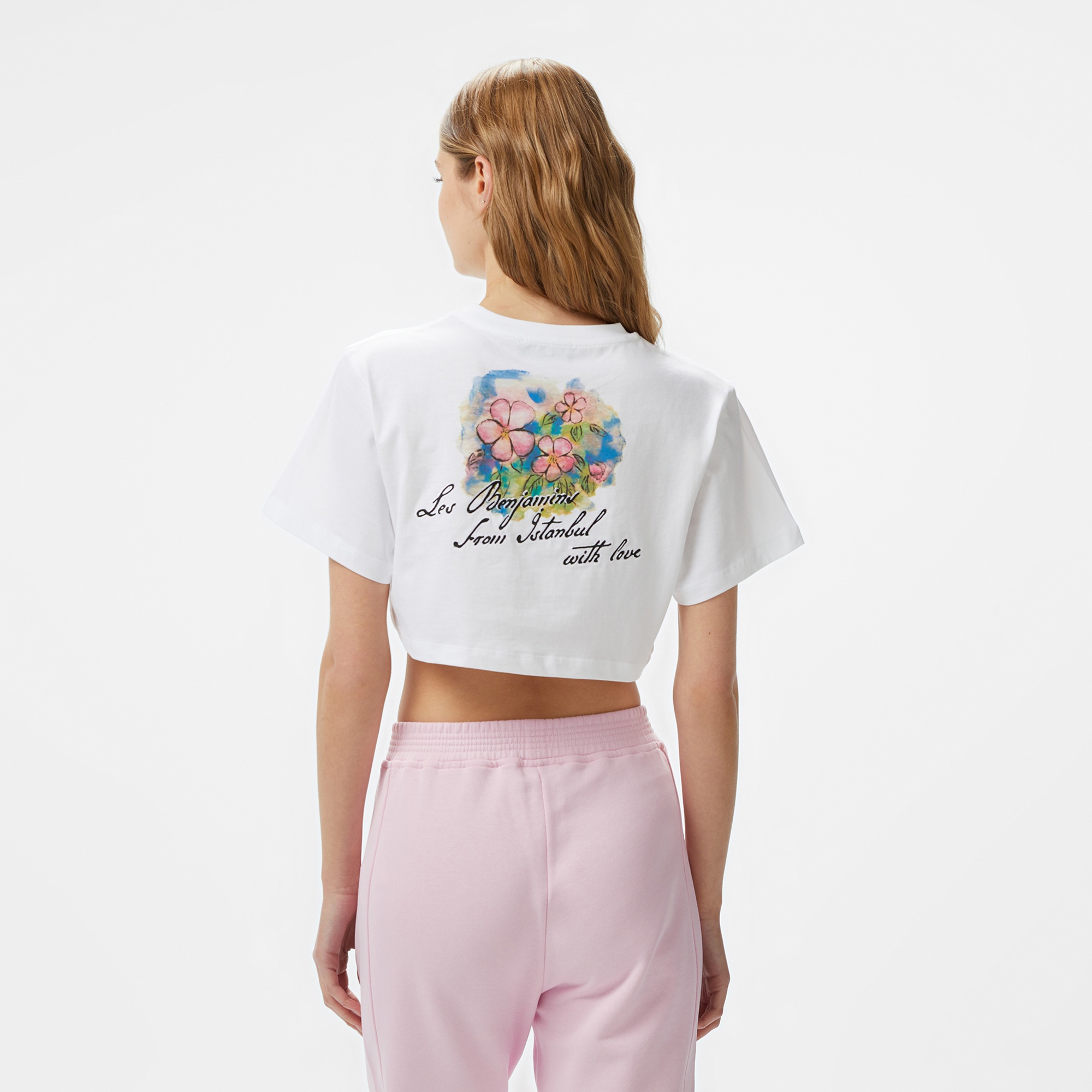 Les Benjamins 026 Kadın Beyaz T-Shirt