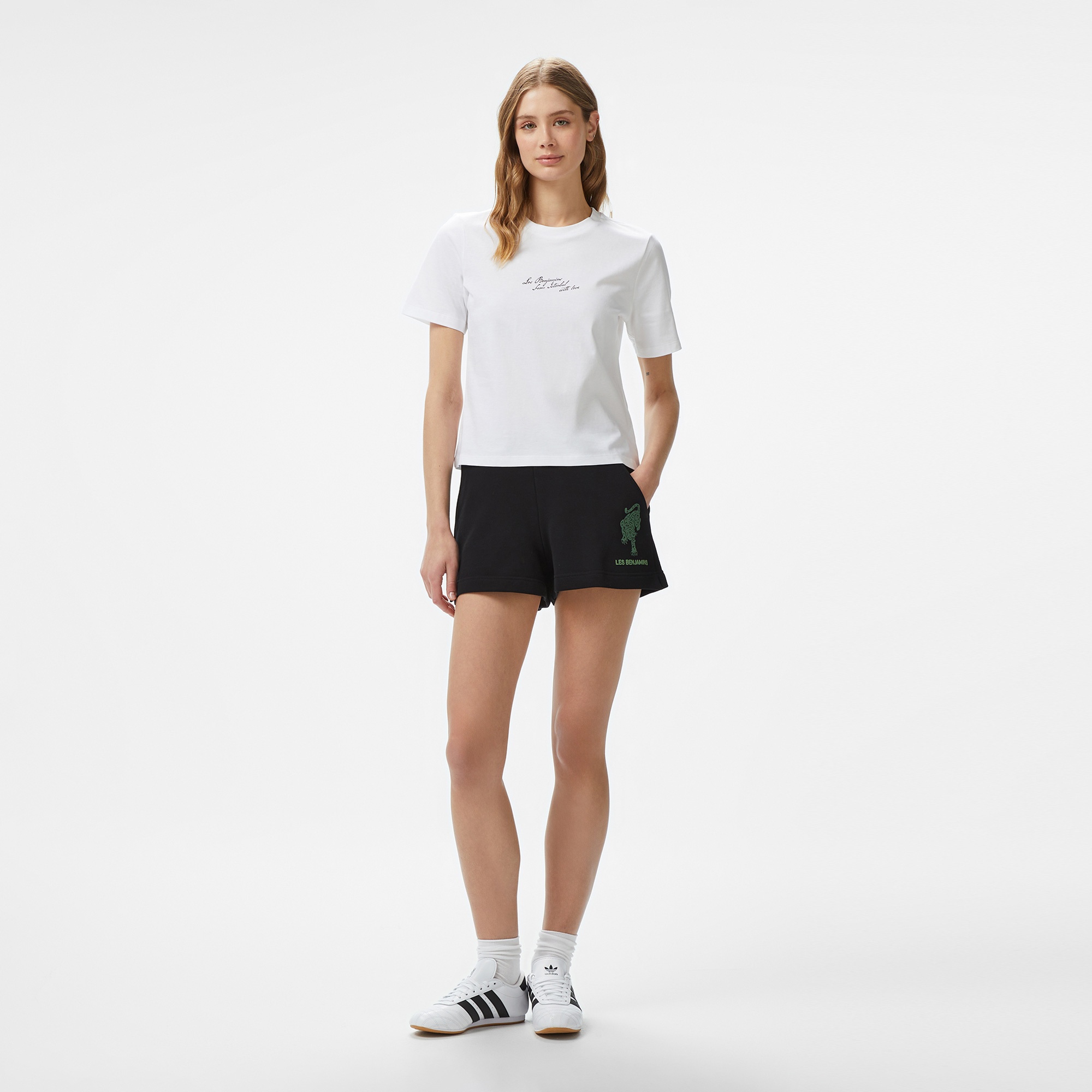 Les Benjamins Regular 030 Kadın Beyaz T-Shirt