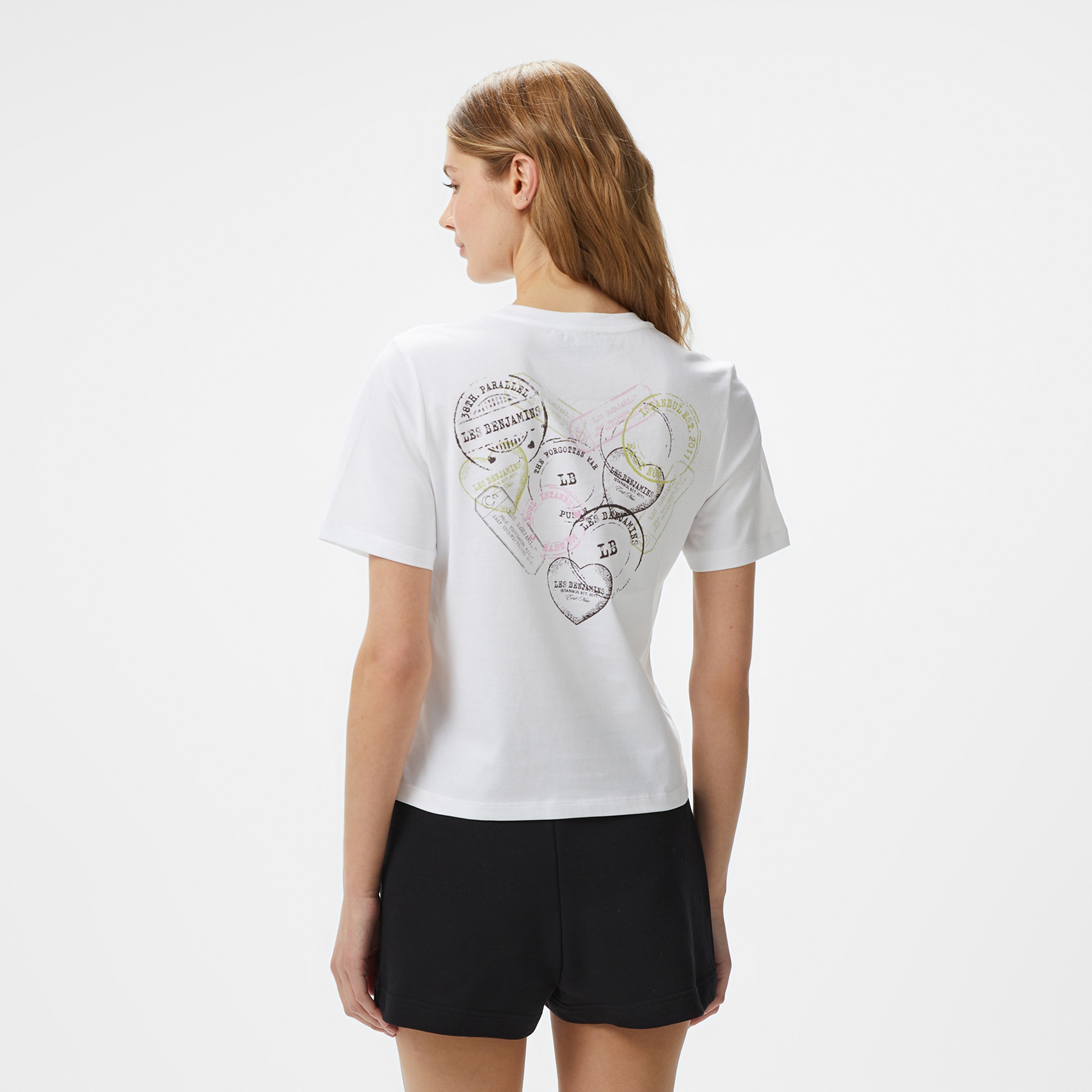 Les Benjamins Regular 030 Kadın Beyaz T-Shirt