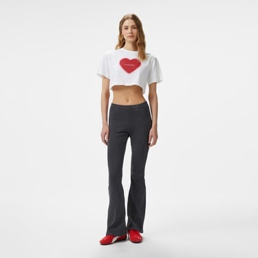  Les Benjamins Crop 016 Kadın Beyaz T-Shirt