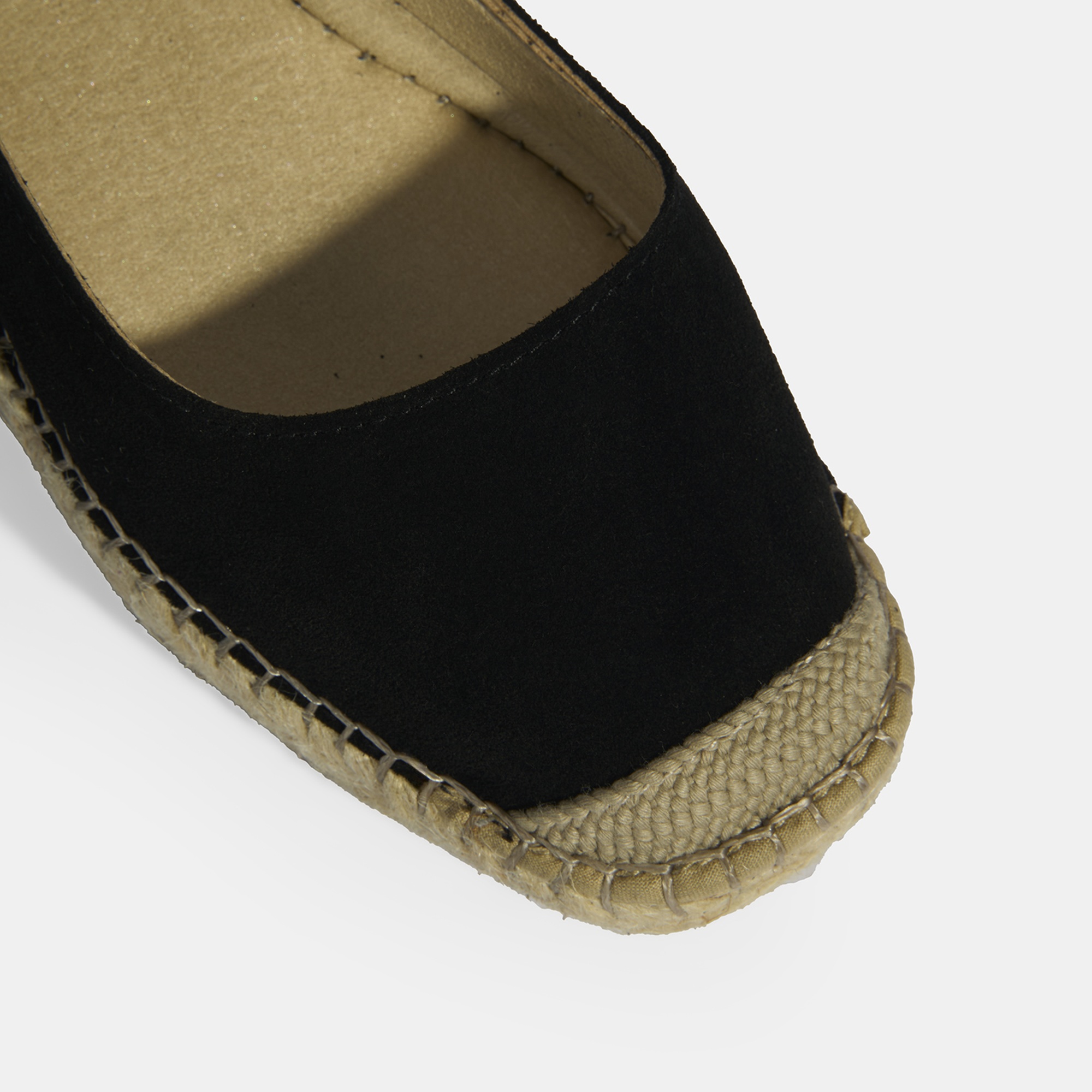 Siyah Kadın Toka Detaylı Süet Mary Jane Espadril