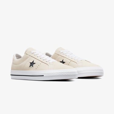  Converse Cons One Star Pro Unisex Krem Süet Sneaker
