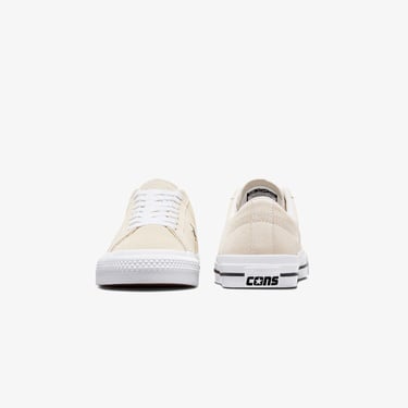  Converse Cons One Star Pro Unisex Krem Süet Sneaker