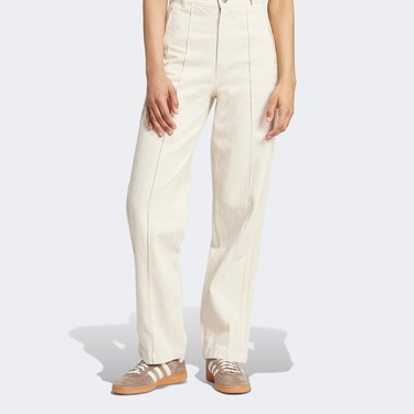  adidas Premium Essentials Straight Leg Denim Kadın Beyaz Pantolon