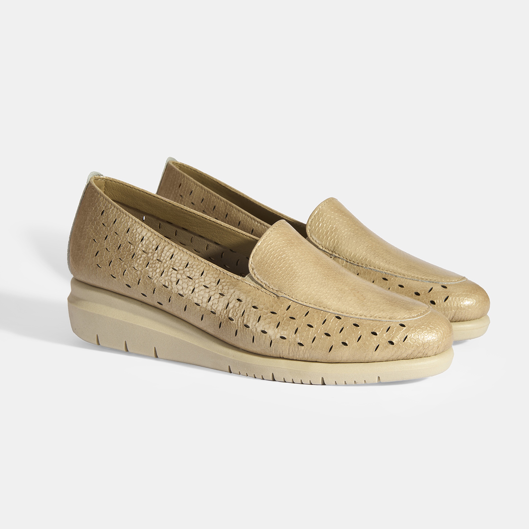 Kadın Bej Deri DesaComfort Günlük Ayakkabı