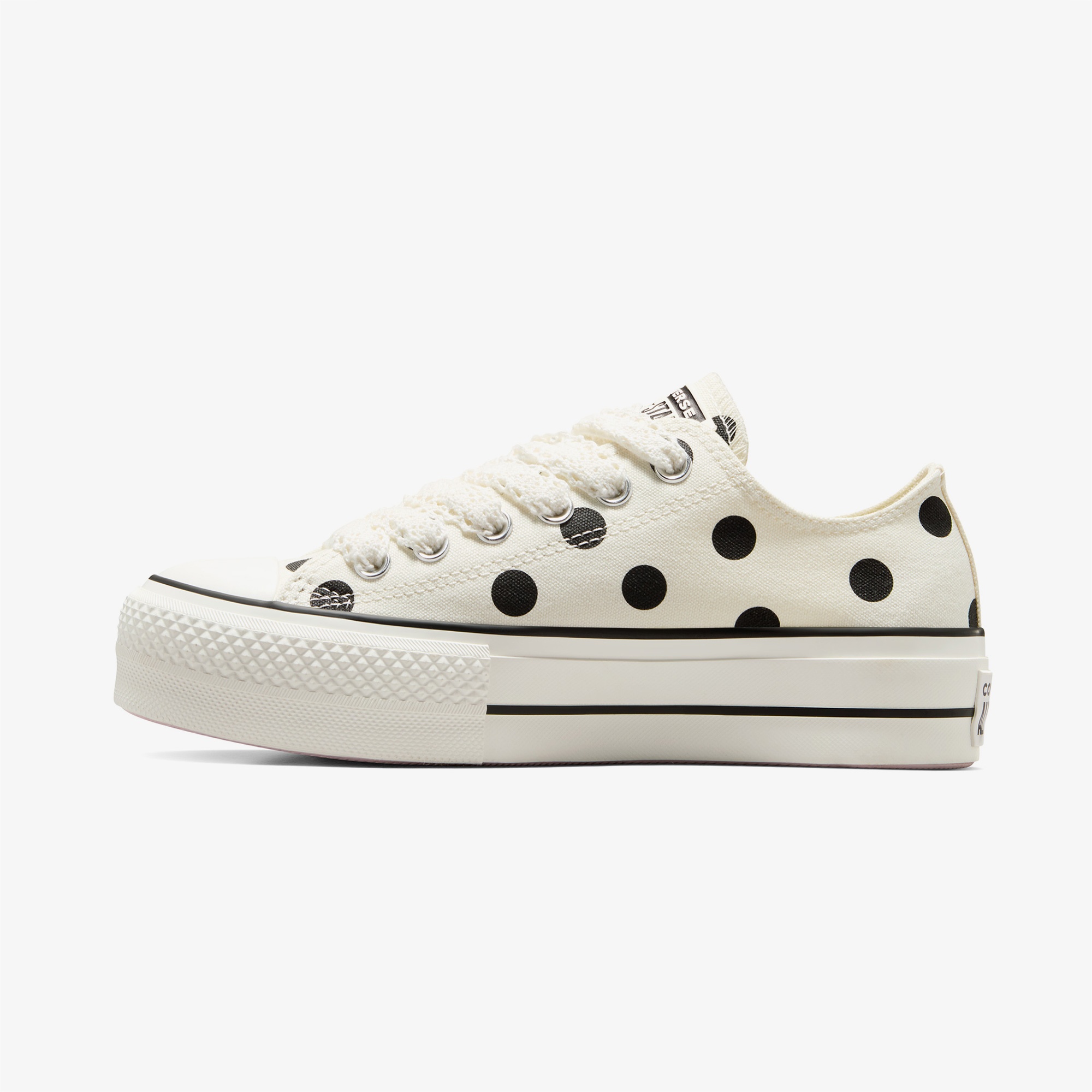 Converse Chuck Taylor All Star Lift Polka Dots Kadın Krem Platform Sneaker