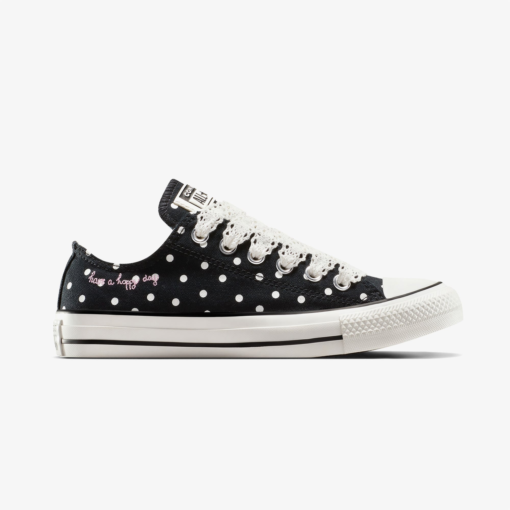  Converse Chuck Taylor All Star Polka Dots Kadın Siyah Sneaker