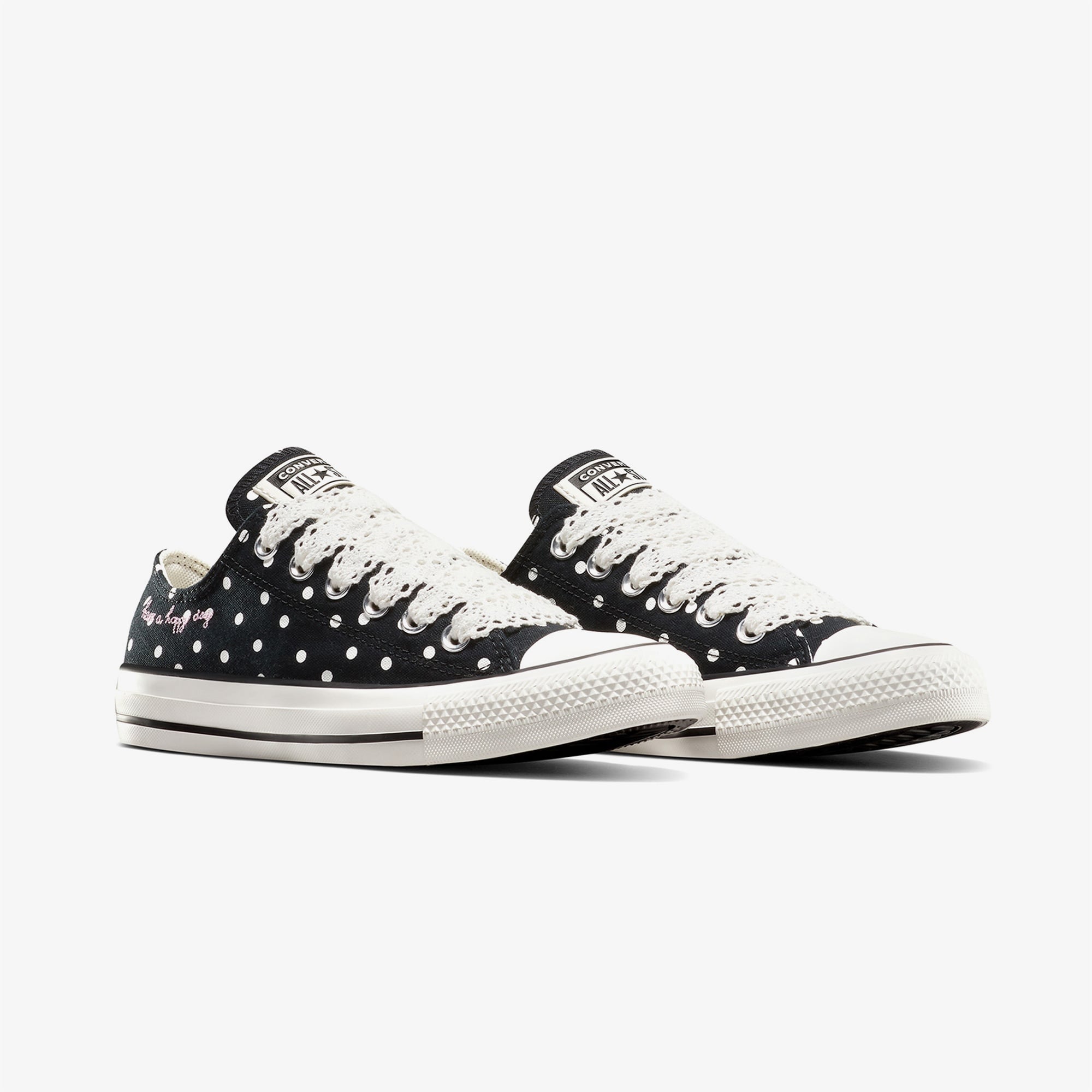 Converse Chuck Taylor All Star Polka Dots Kadın Siyah Sneaker