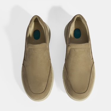  Erkek Vizon Slip-On Nubuk Deri DesaComfort Günlük Ayakkabı