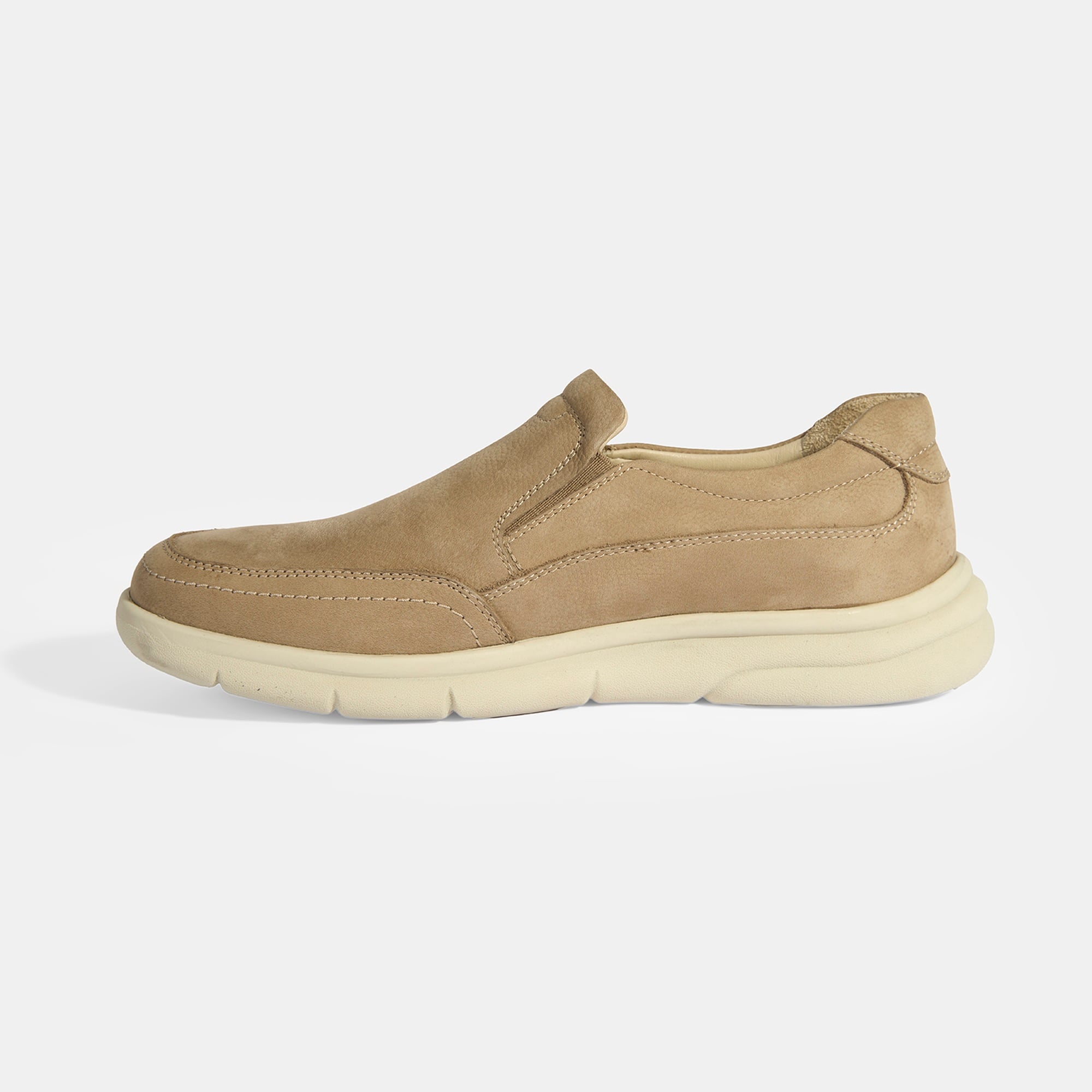 Erkek Vizon Slip-On Nubuk Deri DesaComfort Günlük Ayakkabı