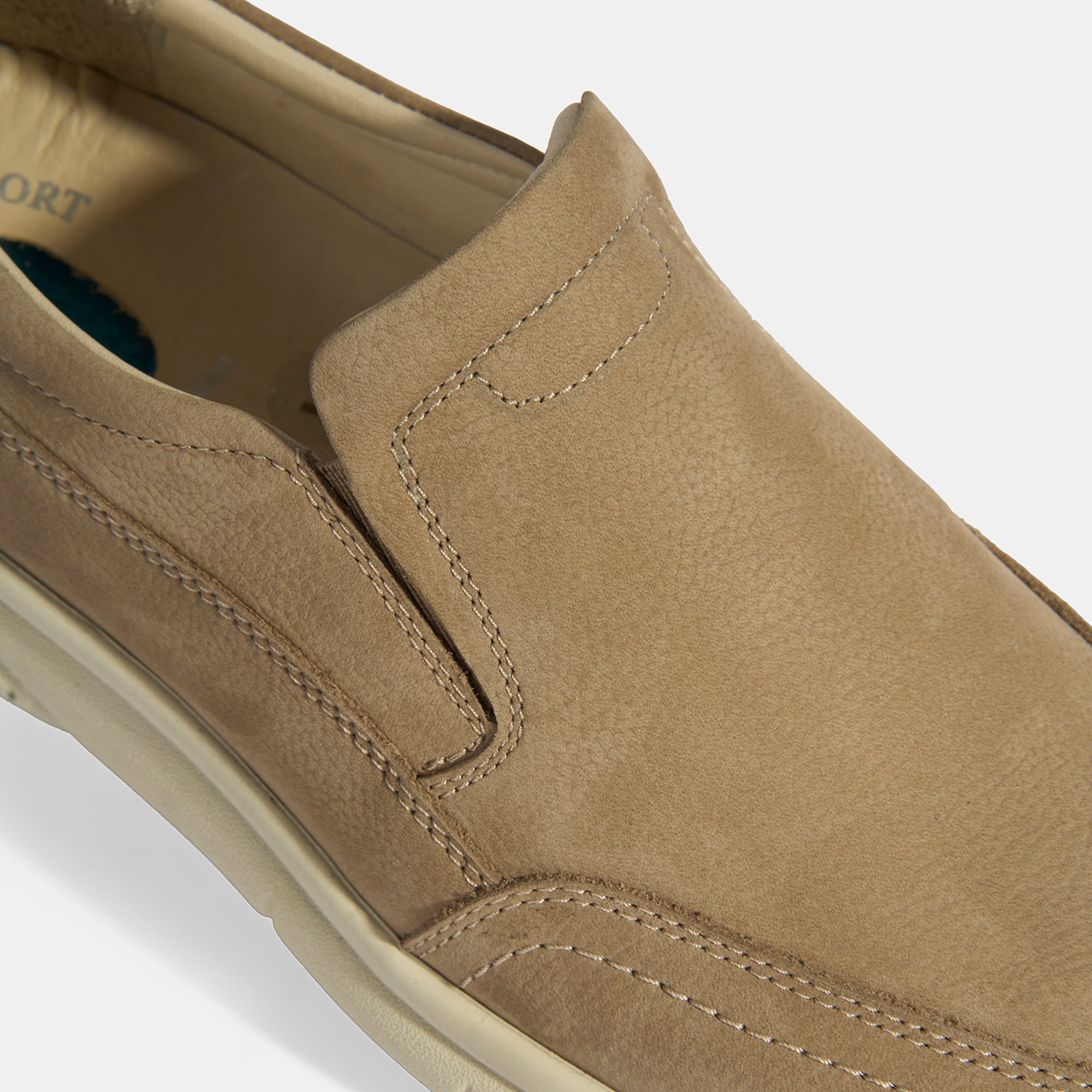 Erkek Vizon Slip-On Nubuk Deri DesaComfort Günlük Ayakkabı