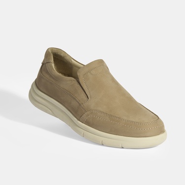  Erkek Vizon Slip-On Nubuk Deri DesaComfort Günlük Ayakkabı