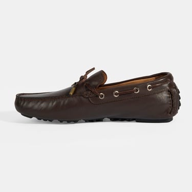  Erkek Kahve Bağcık Detaylı Slip-On Deri Loafer
