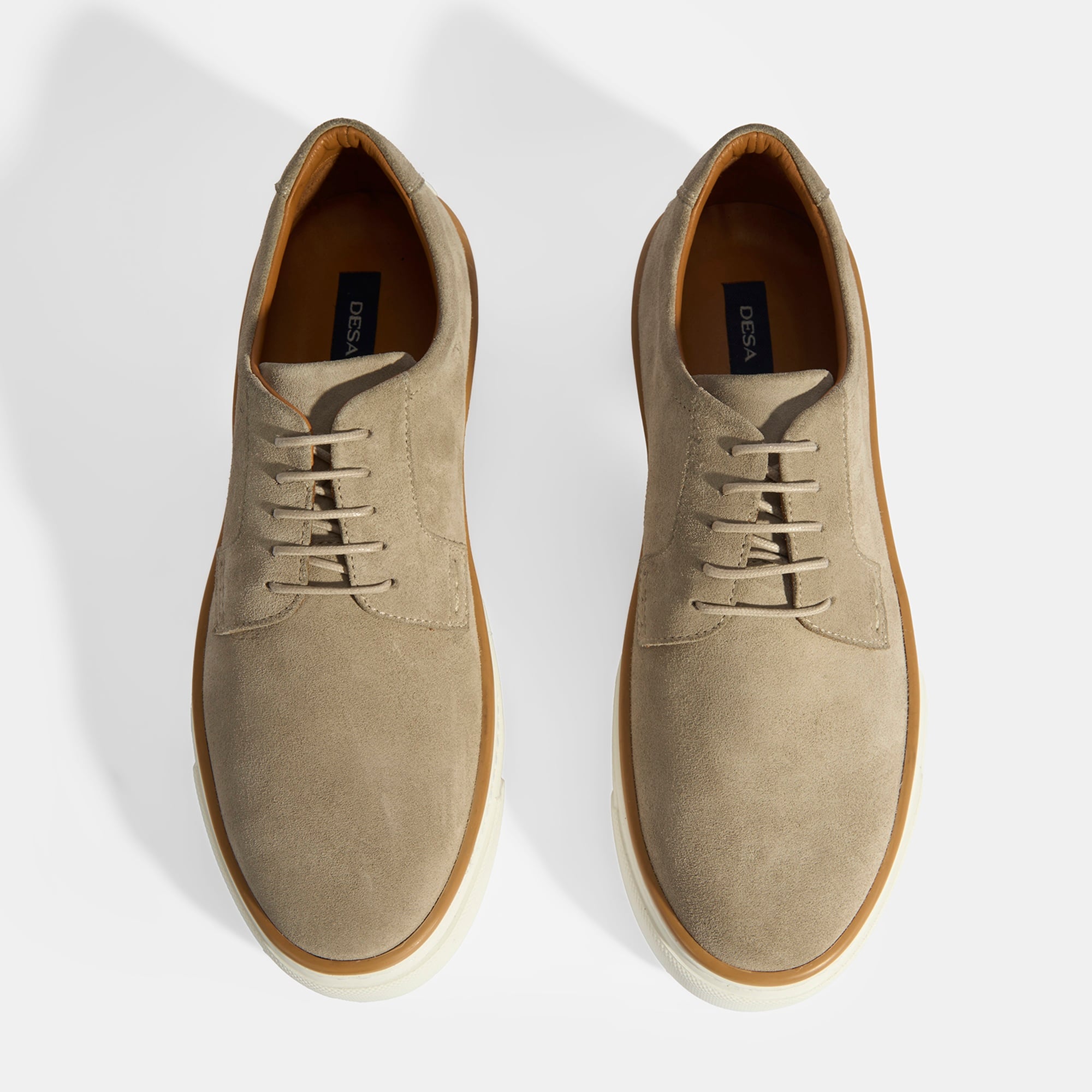 Bej Erkek Bağcıklı Süet Günlük Ayakkabı