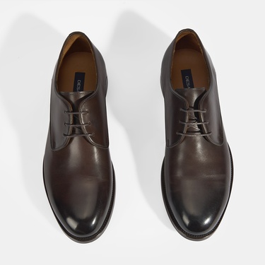  Kahve Erkek Bağcıklı Klasik Ayakkabı