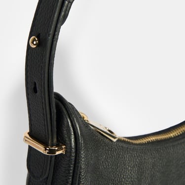  Kadın Siyah Deri Omuz Çantası