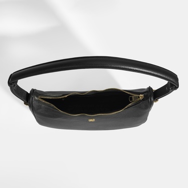  Kadın Siyah Deri Omuz Çantası