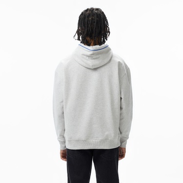  Tommy Hilfiger Jeans Varsity Pipping Hood Erkek Gri Hoodie