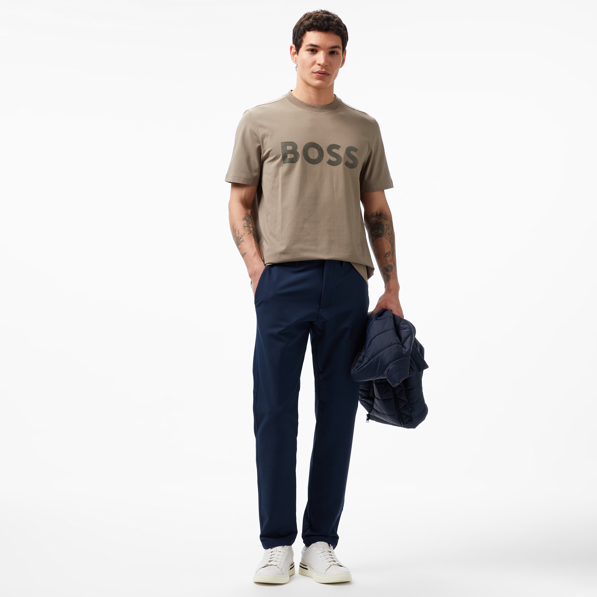 Boss Logo Erkek Yeşil T-Shirt