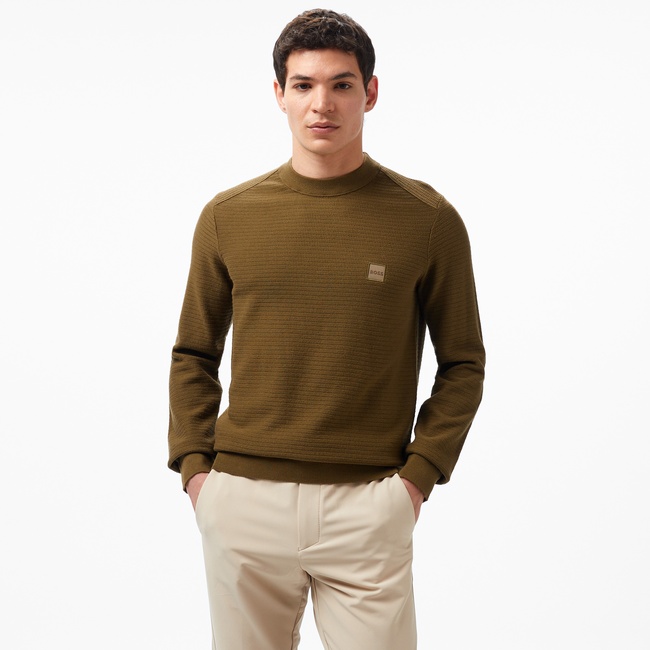  Boss Erkek Yeşil Kazak