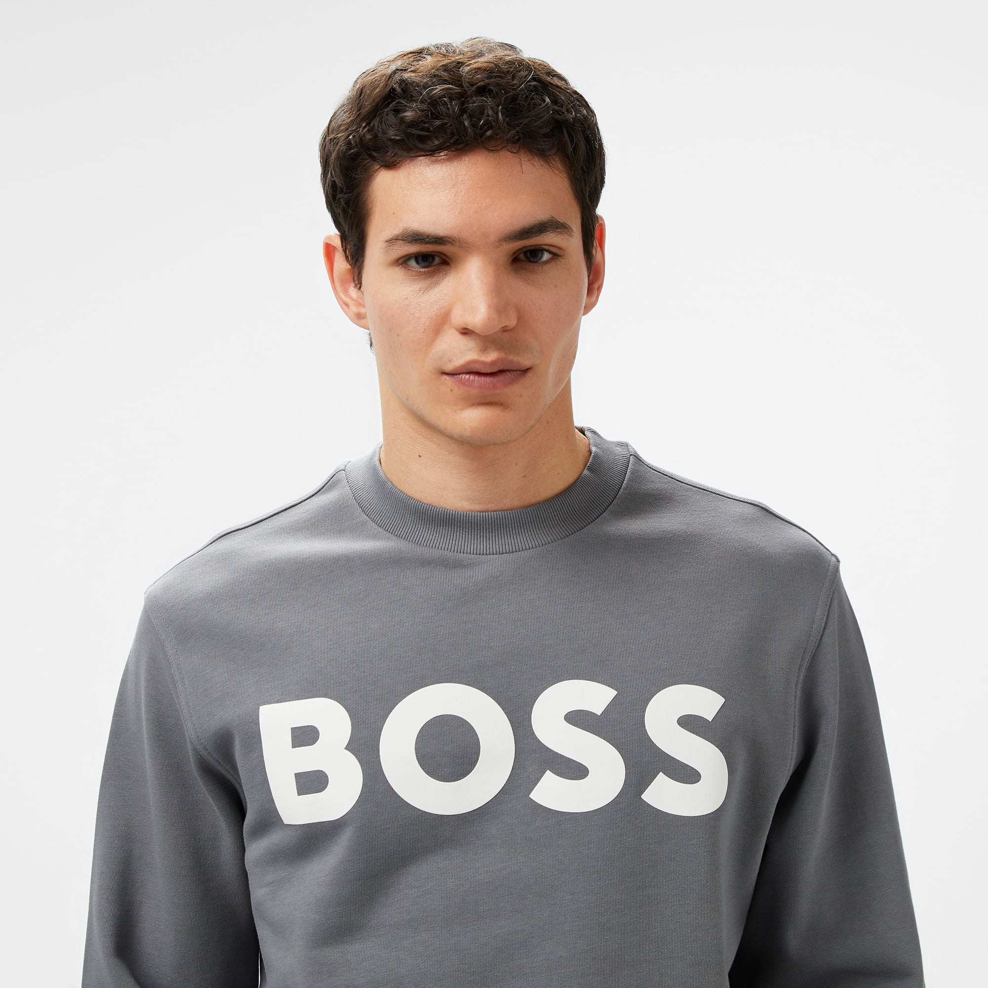 Boss Erkek Gri Sweatshirt