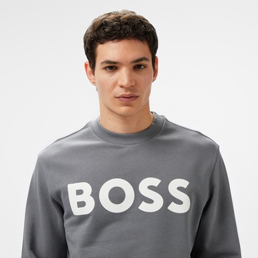 Boss Erkek Gri Sweatshirt