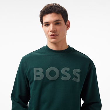  Boss Erkek Yeşil Sweatshirt