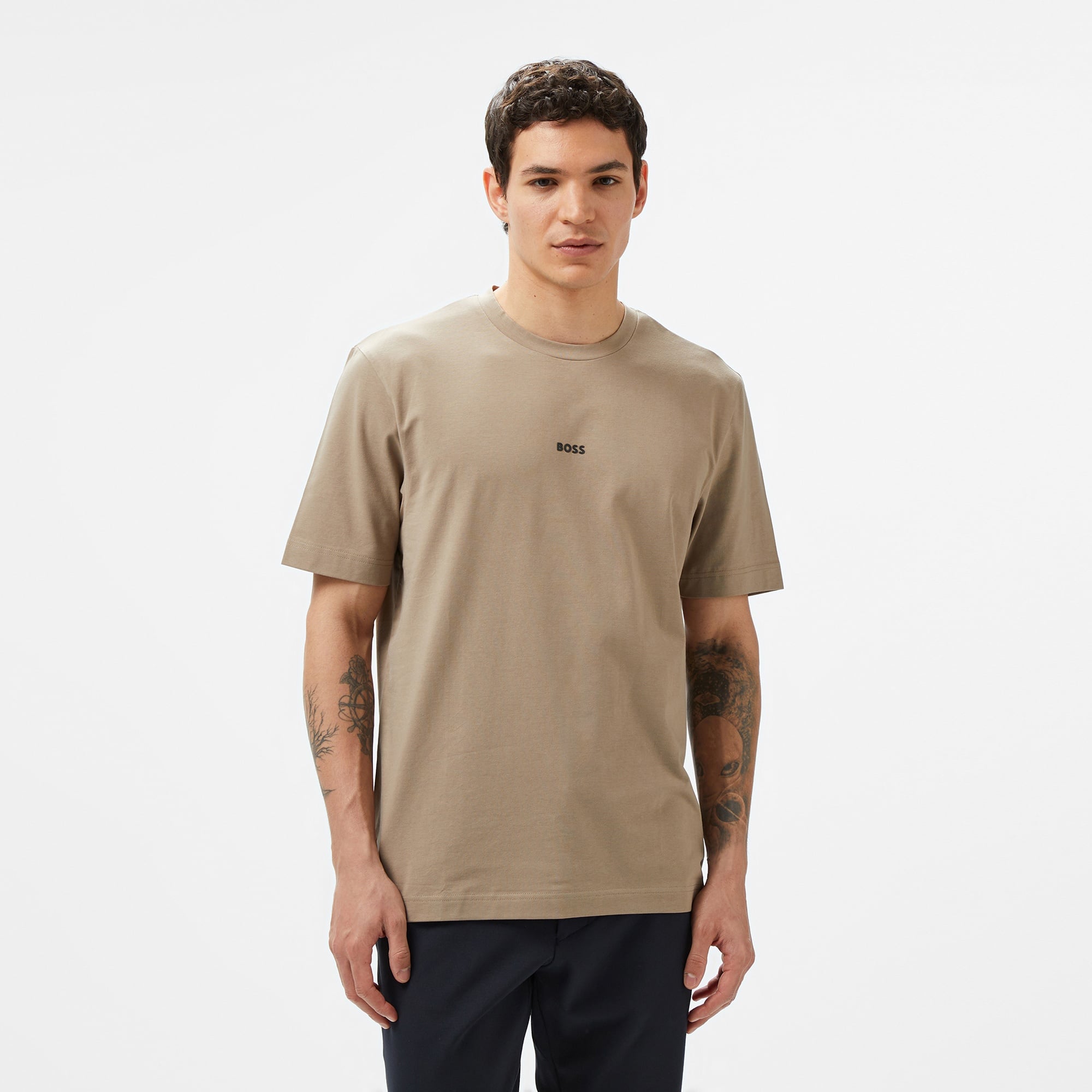 Boss Erkek Kahverengi T-Shirt