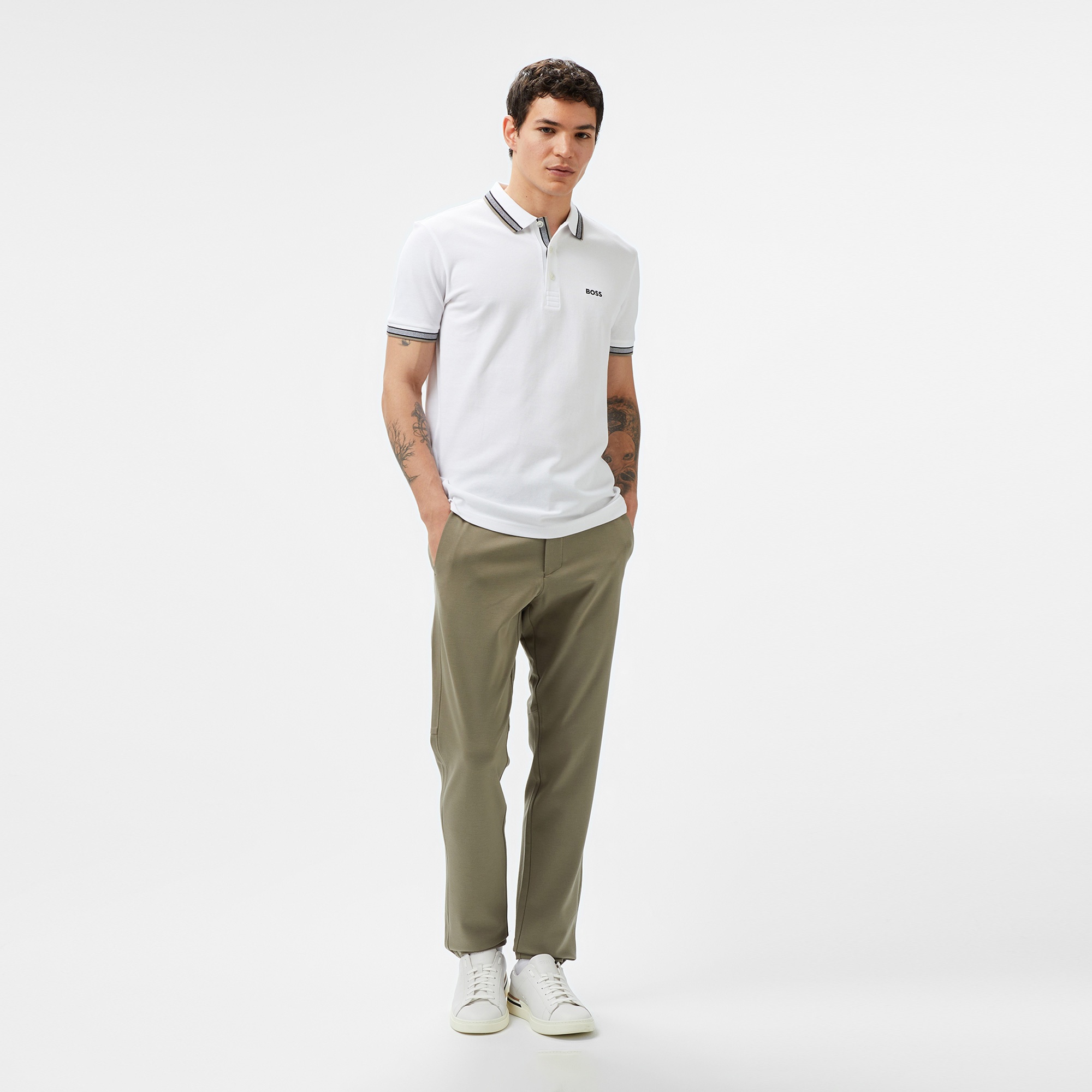 Boss Paddy Erkek Beyaz Polo