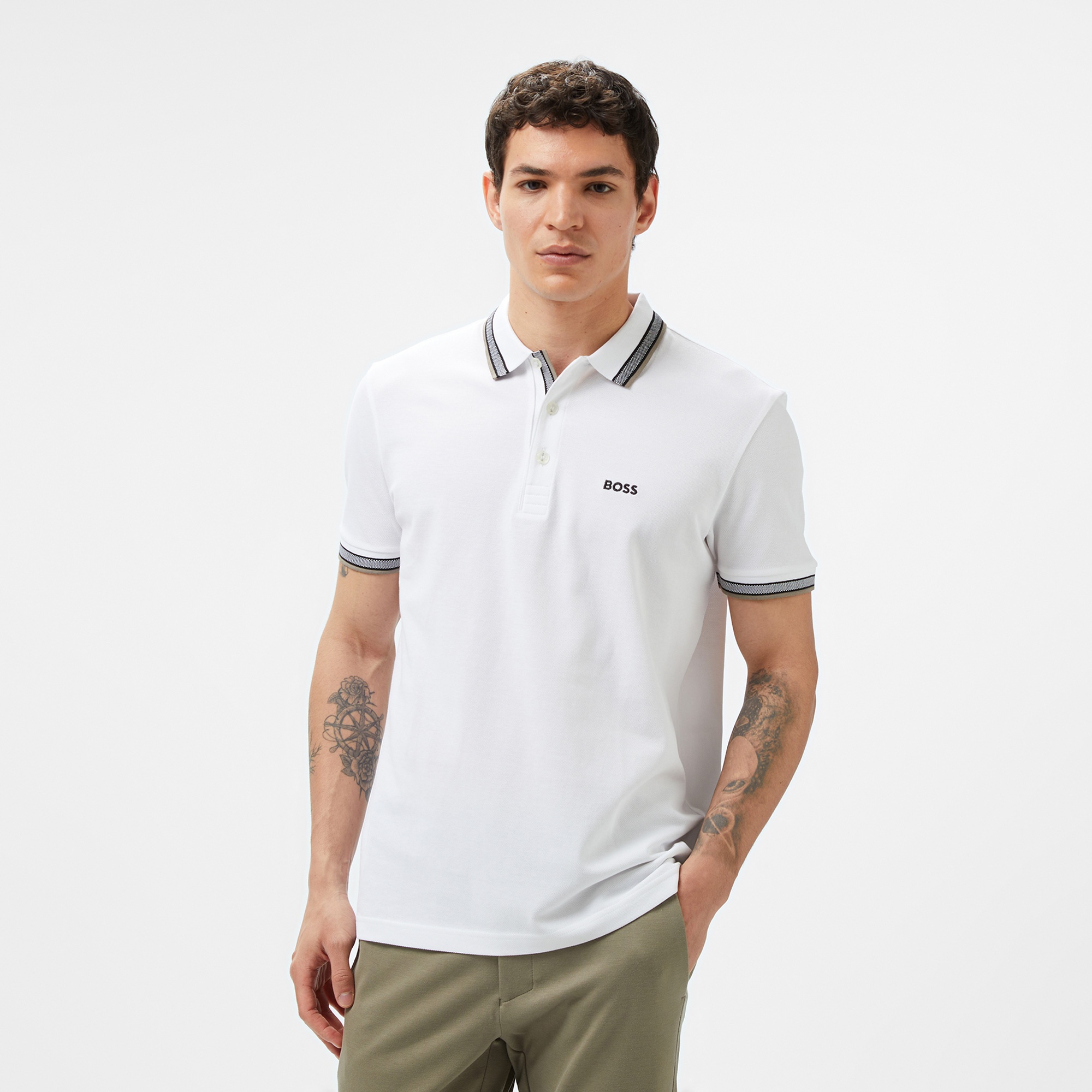 Boss Paddy Erkek Beyaz Polo