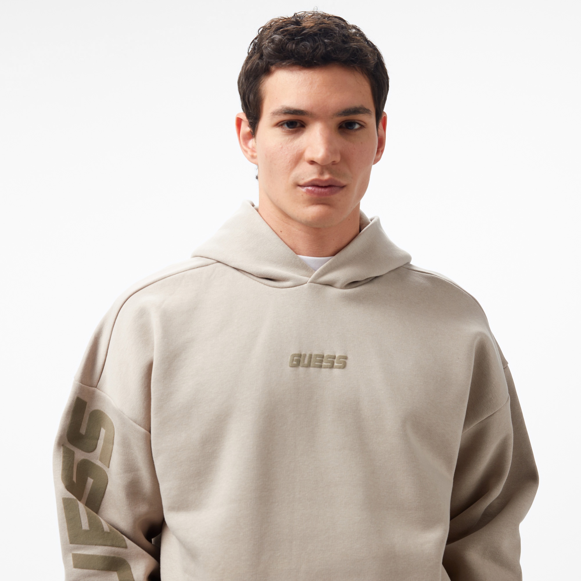 Guess Erkek Bej Sweatshirt