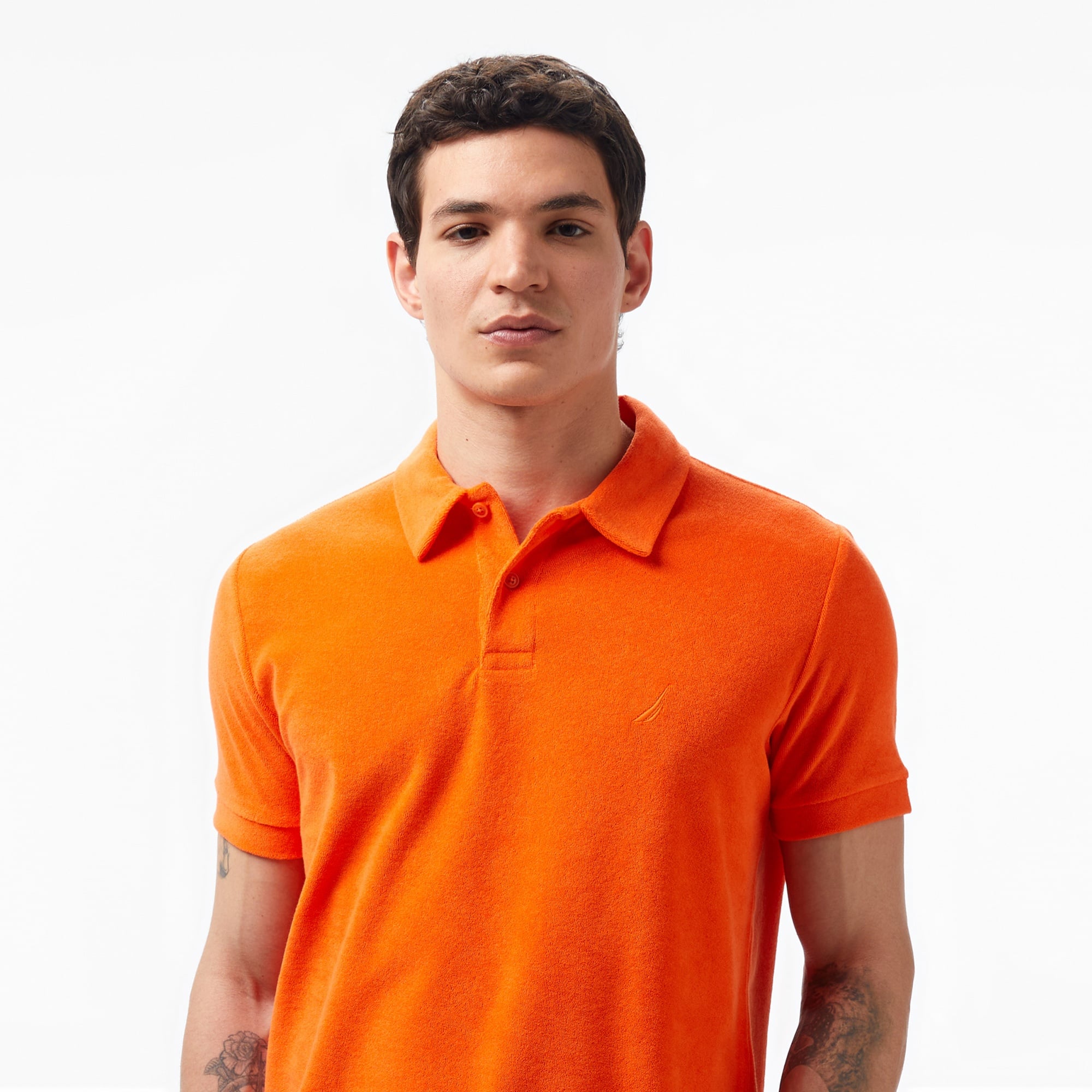 Nautica Erkek Turuncu Classic Fit Kısa Kollu Polo