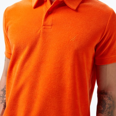  Nautica Erkek Turuncu Classic Fit Kısa Kollu Polo