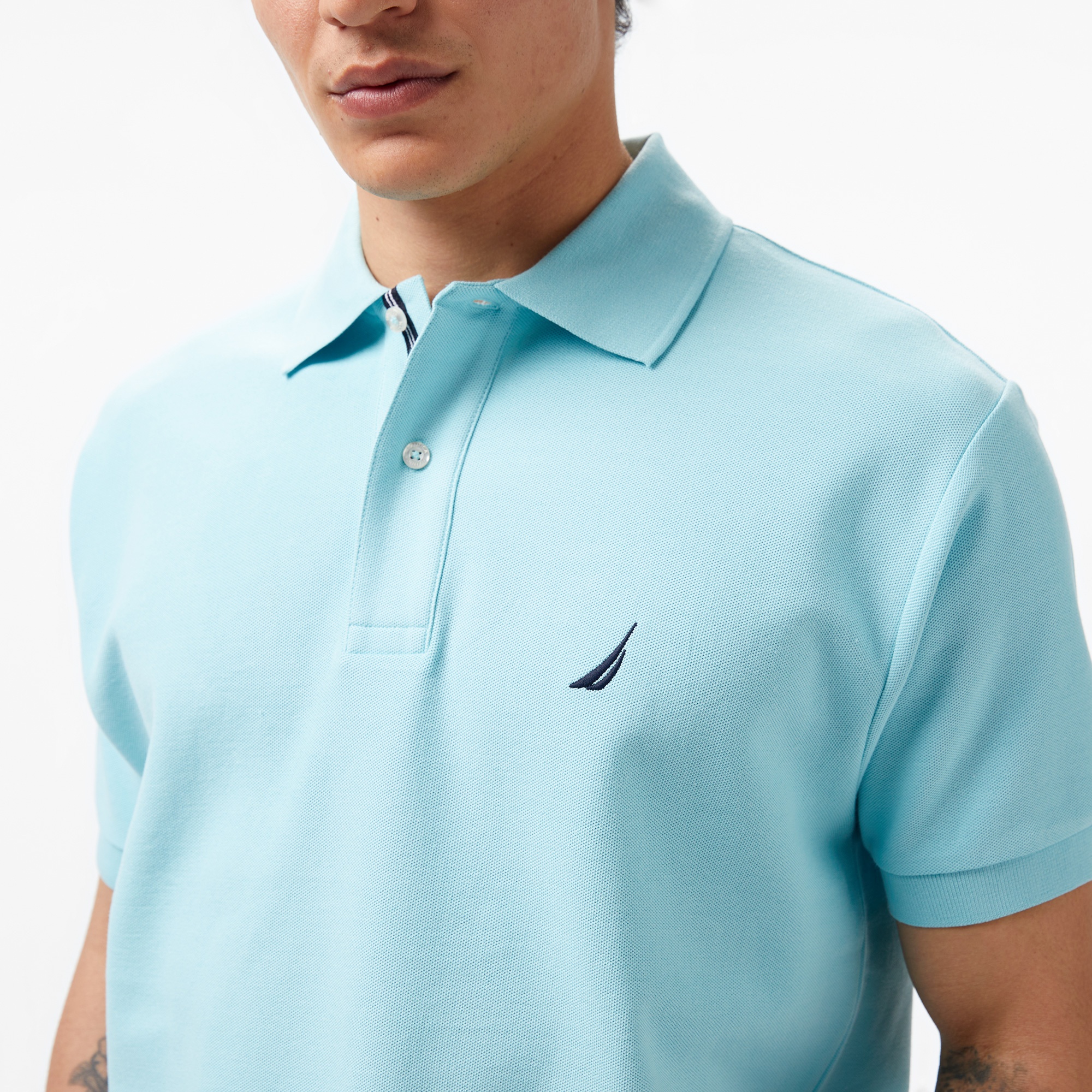 Nautica Erkek Mavi Classic Fit Kısa Kollu Polo
