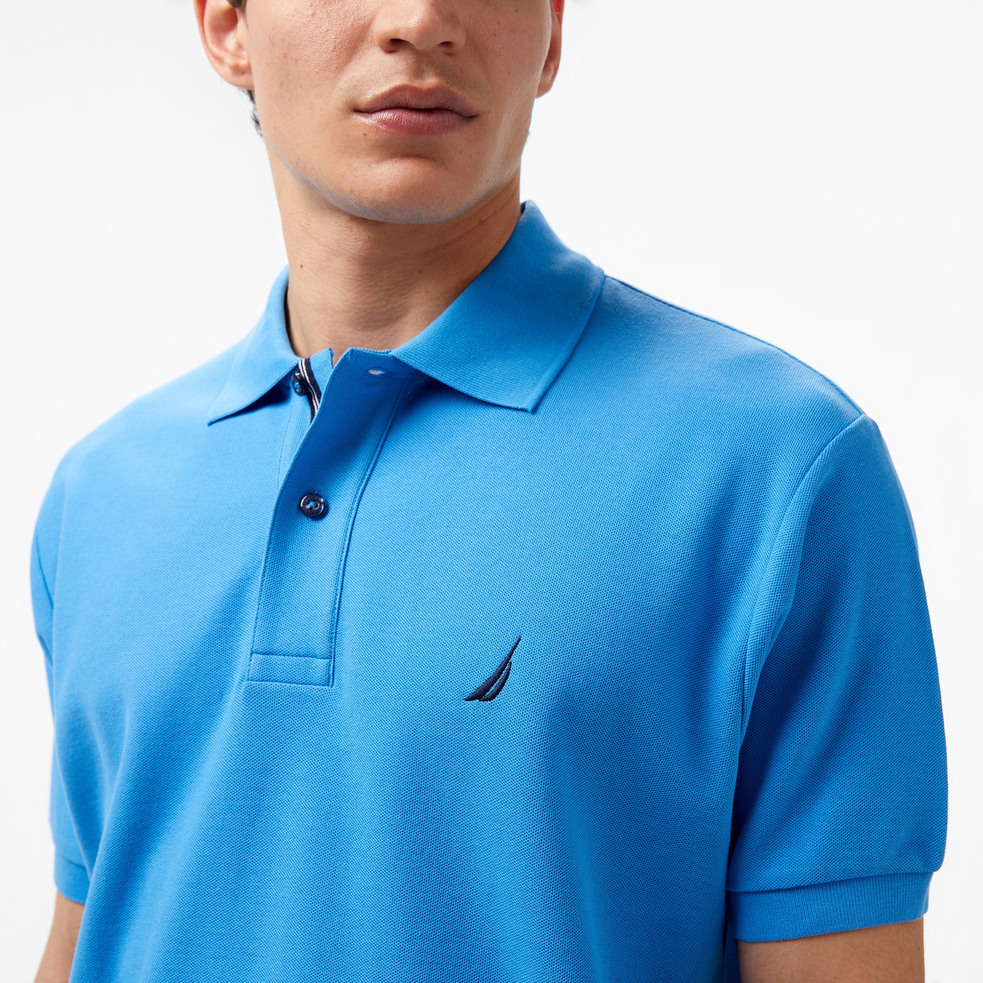 Nautica Erkek Mavi Classic Fit Kısa Kollu Polo
