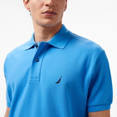  Nautica Erkek Mavi Classic Fit Kısa Kollu Polo