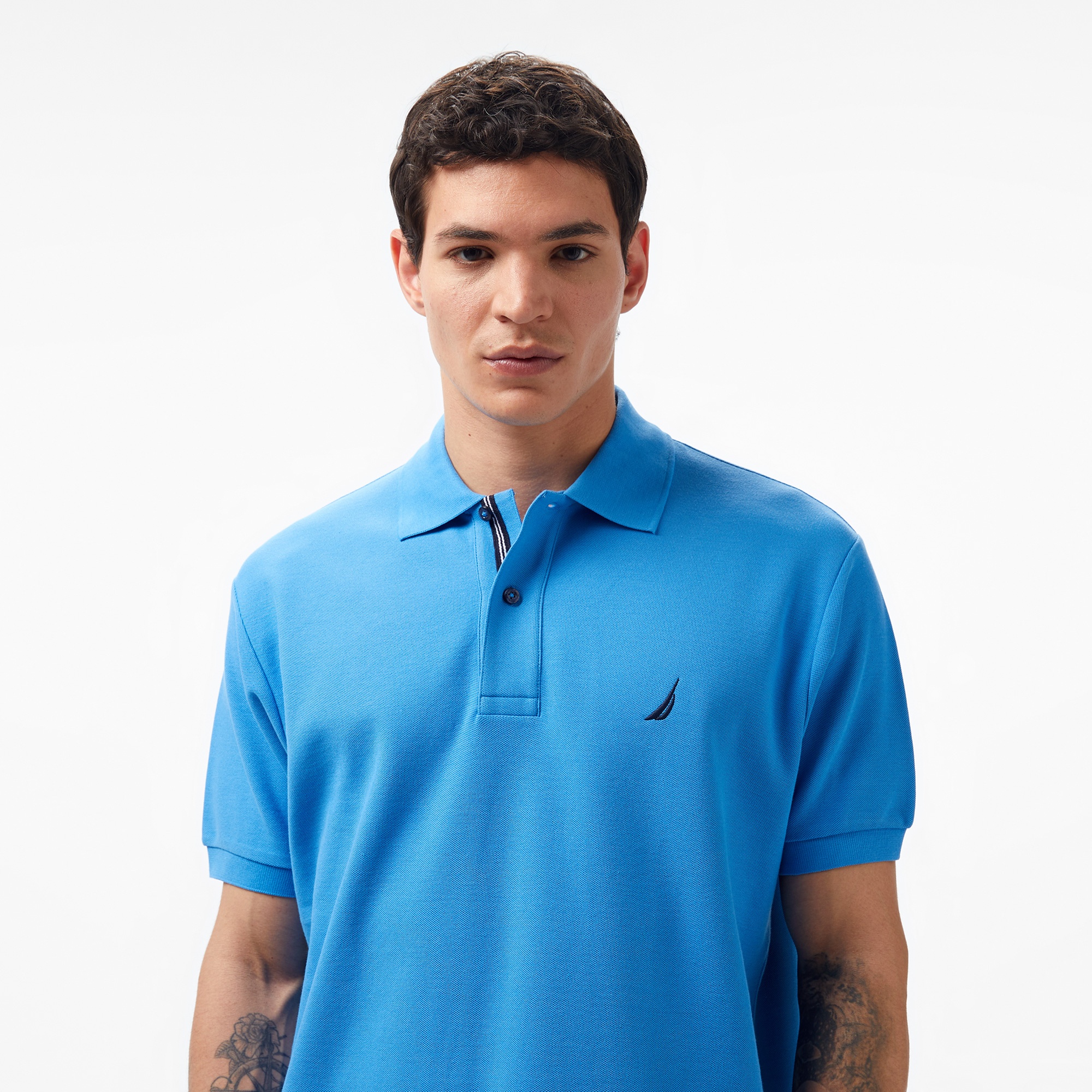 Nautica Erkek Mavi Classic Fit Kısa Kollu Polo