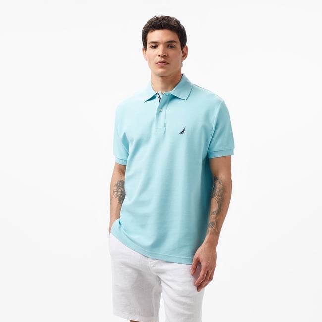  Nautica Erkek Mavi Classic Fit Kısa Kollu Polo