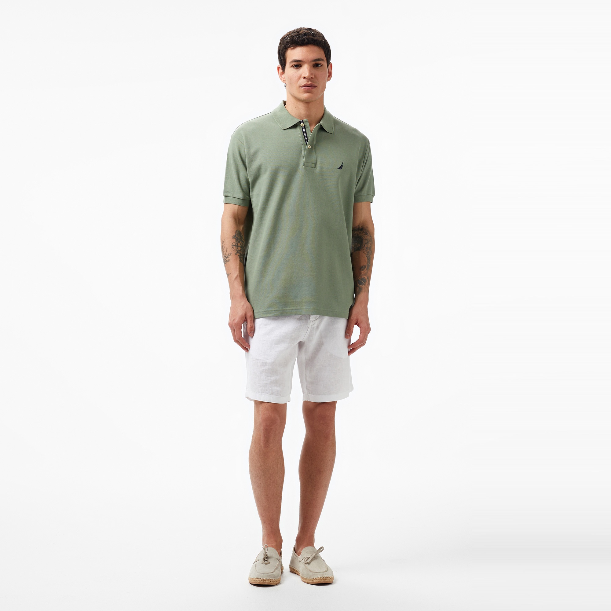 Nautica Erkek Yeşil Classic Fit Kısa Kollu Polo