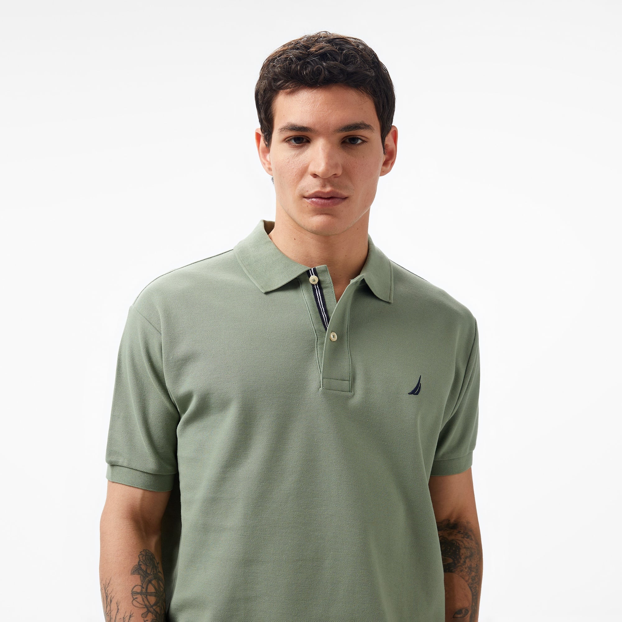 Nautica Erkek Yeşil Classic Fit Kısa Kollu Polo