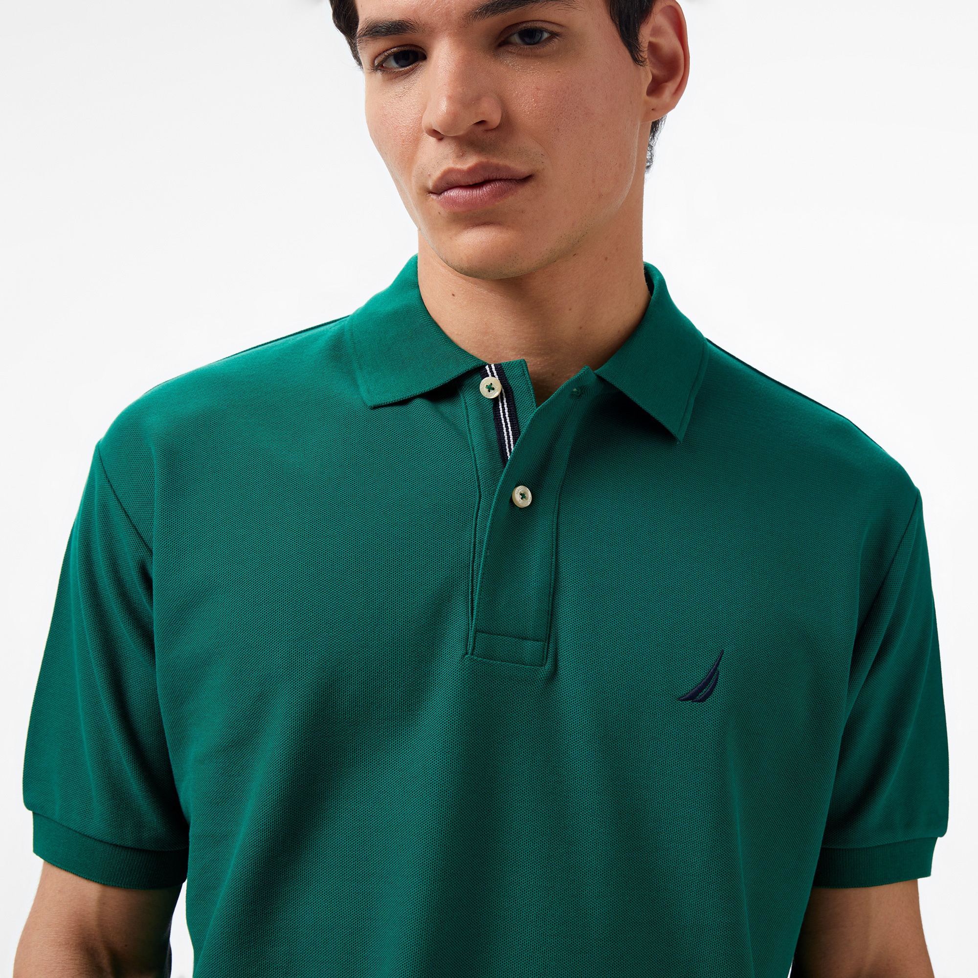 Nautica Erkek Yeşil Classic Fit Kısa Kollu Polo