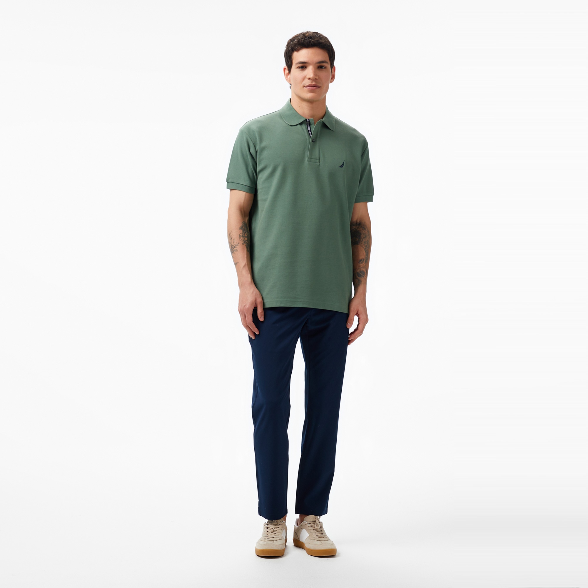 Nautica Erkek Yeşil Classic Fit Kısa Kollu Polo