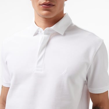  Nautica Erkek Beyaz Slim Fit Kısa Kollu Polo