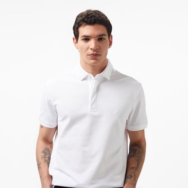  Nautica Erkek Beyaz Slim Fit Kısa Kollu Polo