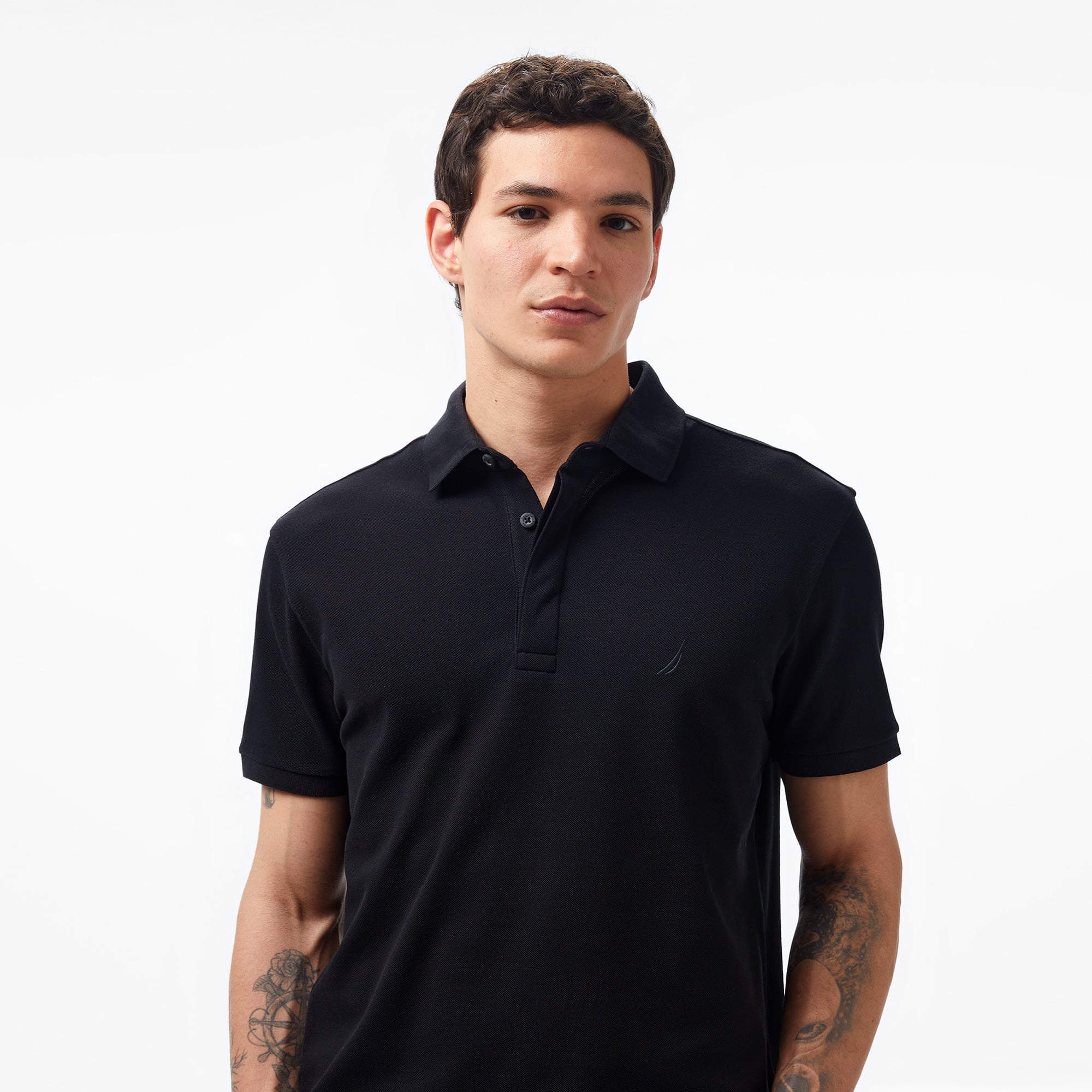 Nautica Erkek Siyah Slim Fit Kısa Kollu Polo
