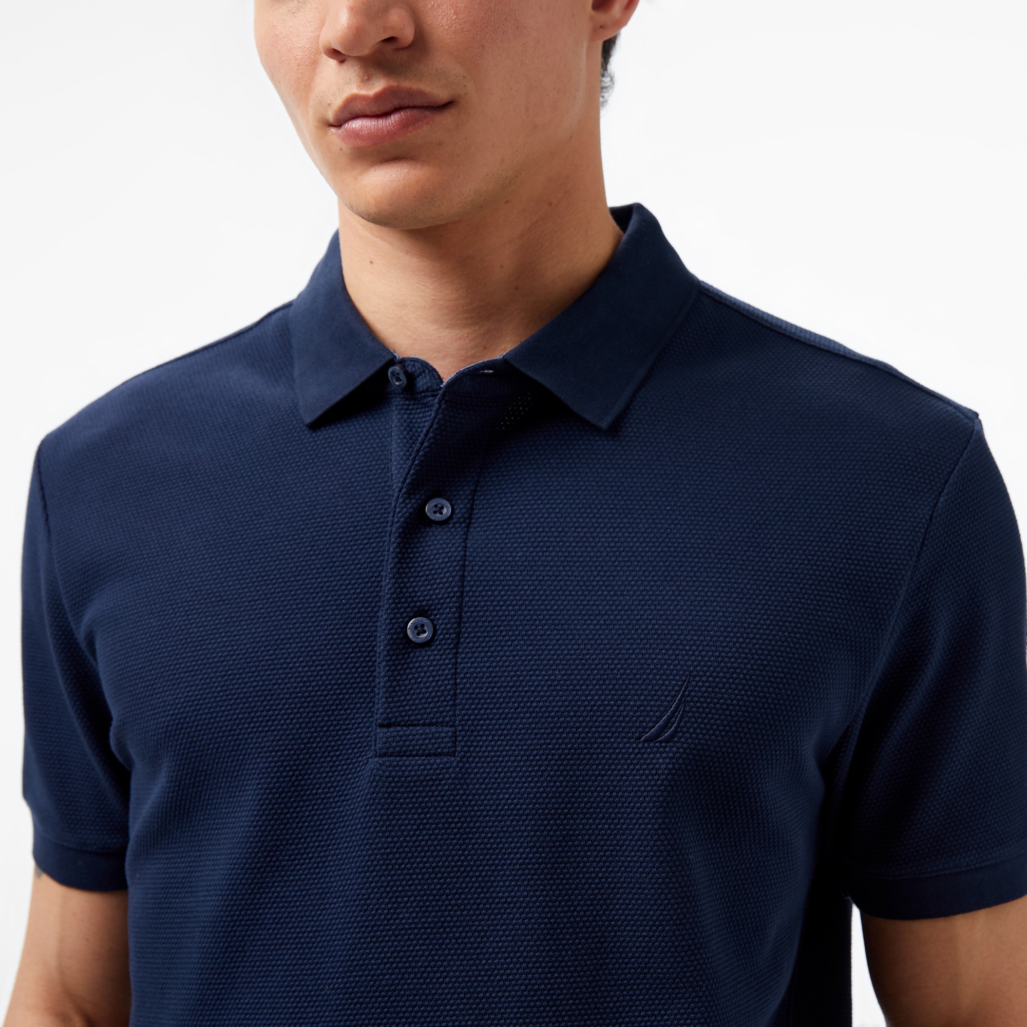 Nautica Erkek Lacivert Slim Fit Kısa Kollu Polo