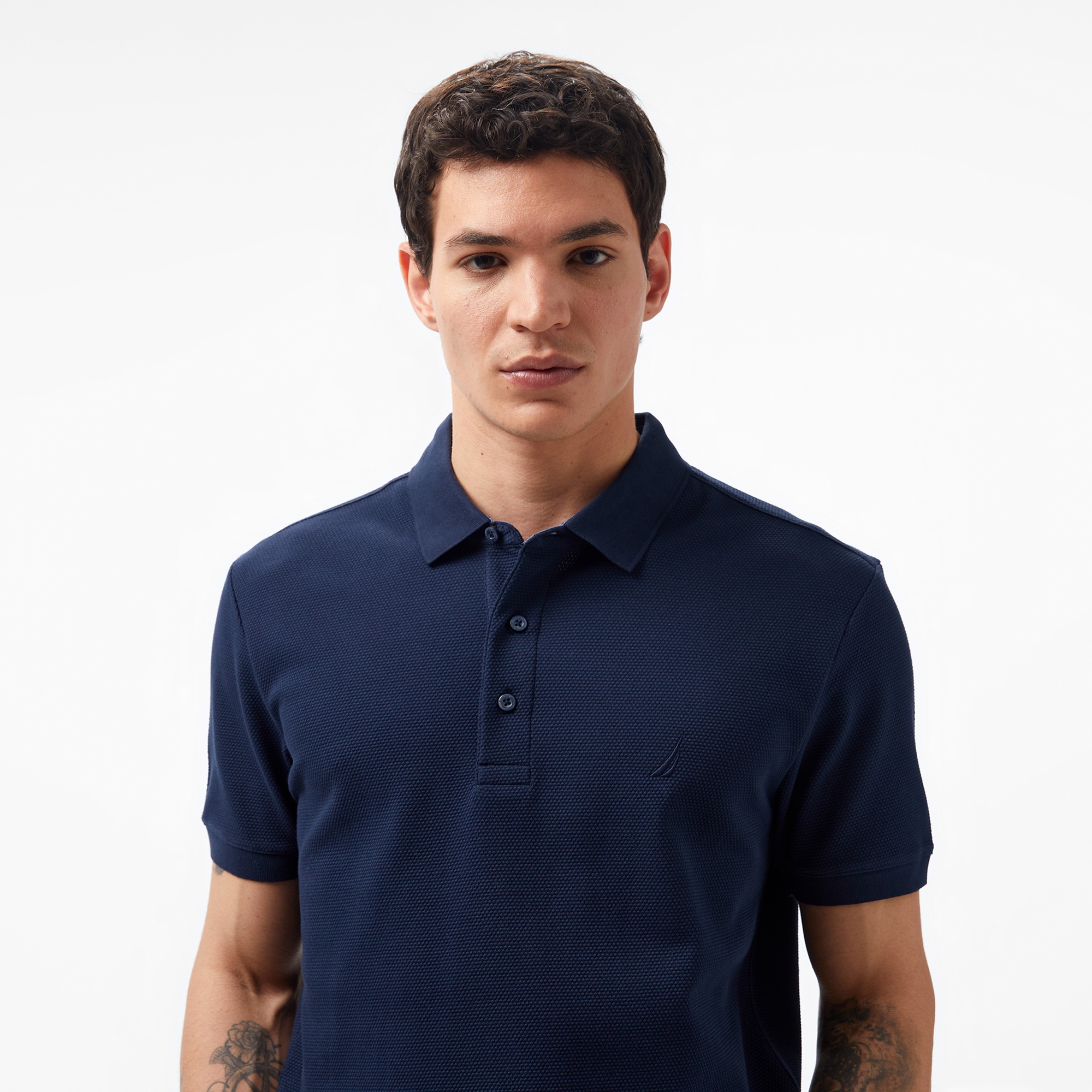 Nautica Erkek Lacivert Slim Fit Kısa Kollu Polo